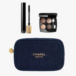 CHANEL Limited Edition Amplified Gaze Makeup Set & Pouch